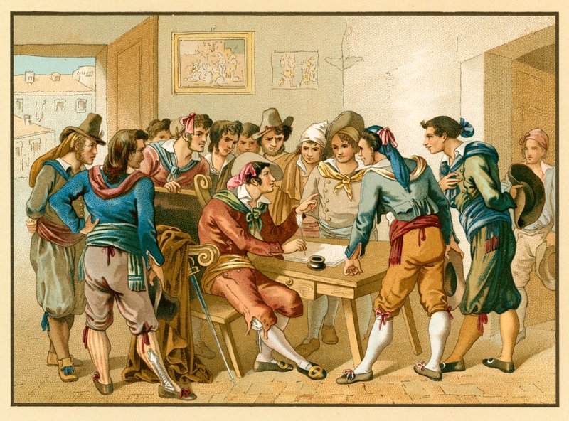 Italienisches Kostüm von French School