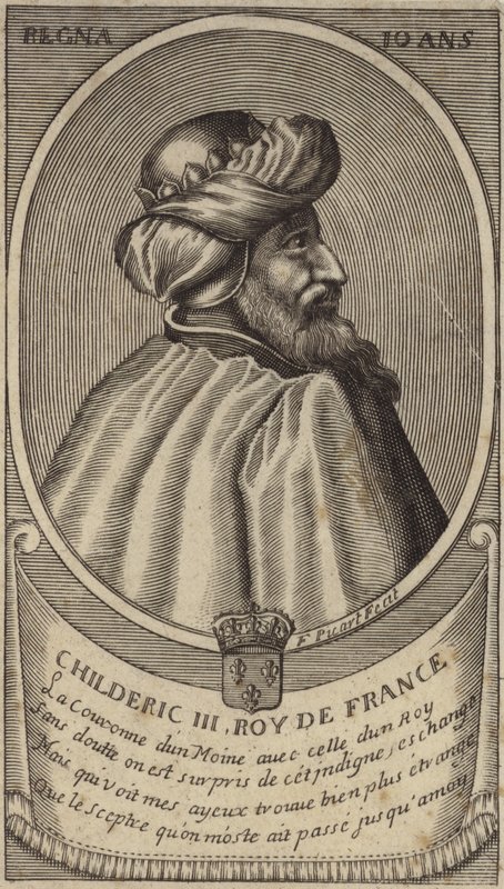 König Childerich III. der Franken von French School