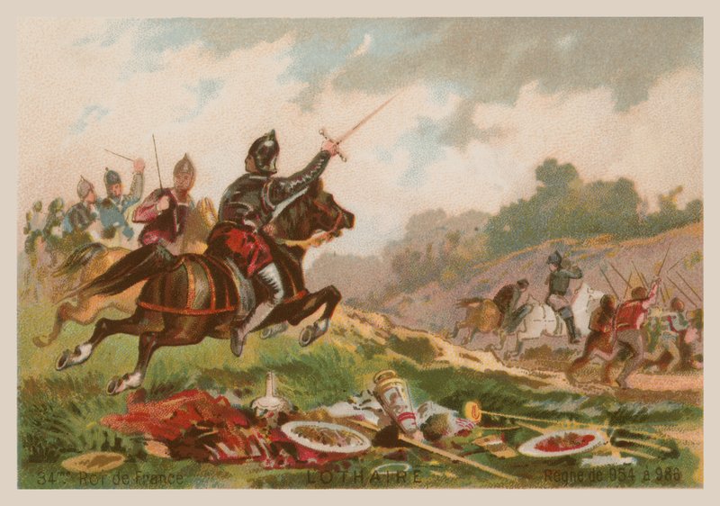 König Lothar von Frankreich (941-986) von French School