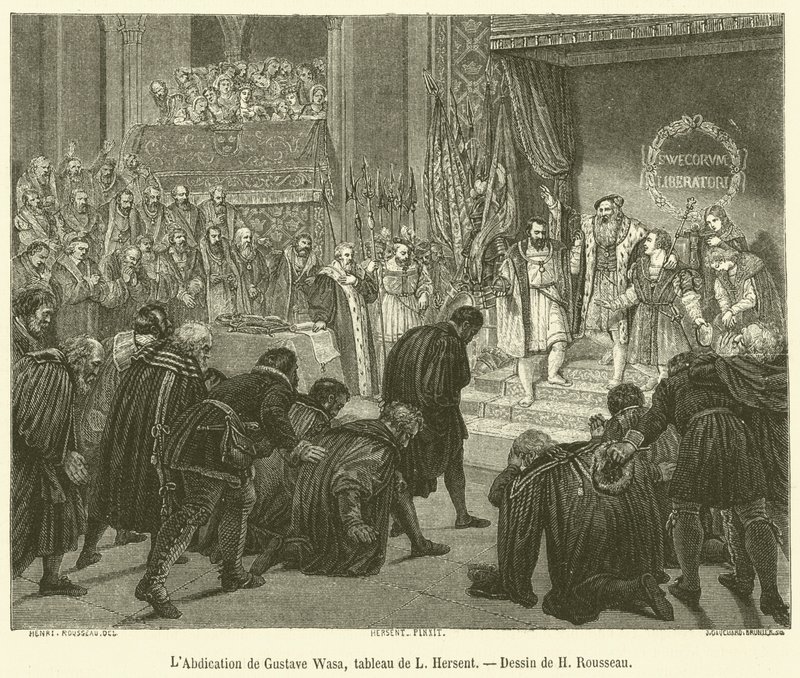 Die Abdankung von Gustav Wasa von French School