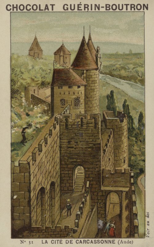 Die Stadt Carcassonne, Aude von French School