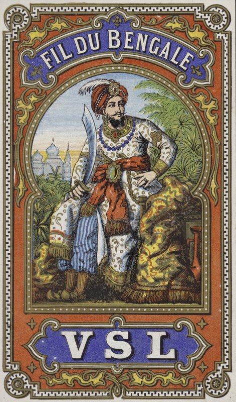 Etikett für Bengal-Garn von French School