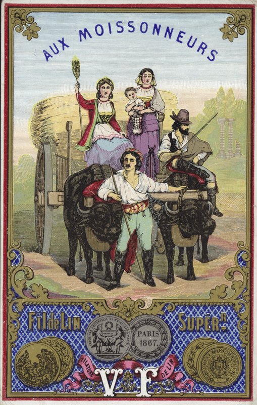 Etikett für Schnitter-Garn von French School