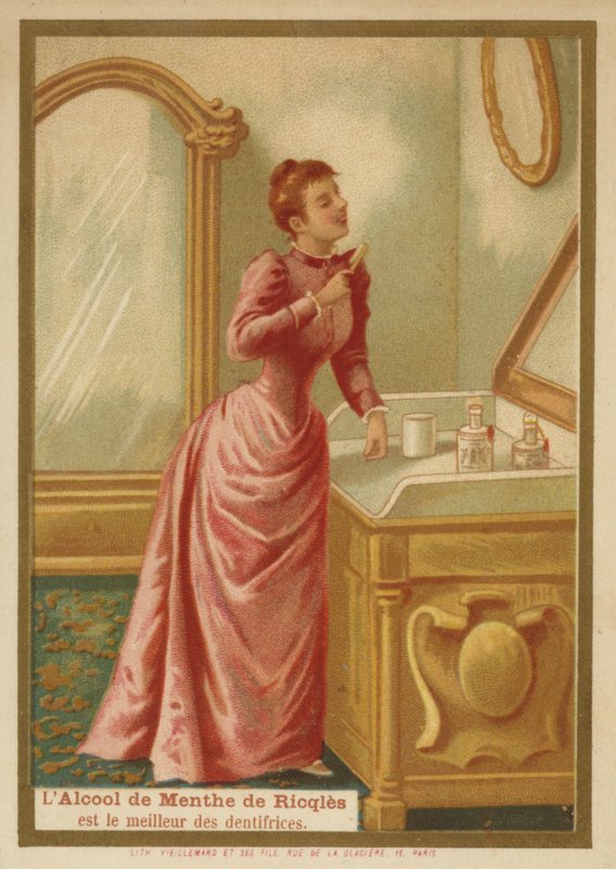 Dame putzt Zähne von French School