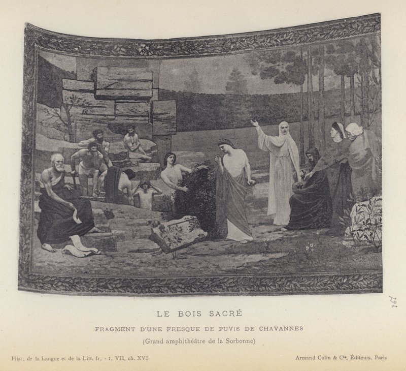 Der heilige Wald (Lithographie) von French School