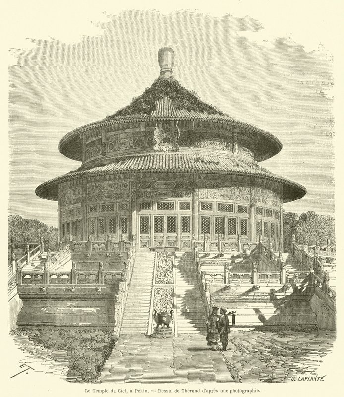 Der Himmelstempel in Peking (Gravur) von French School