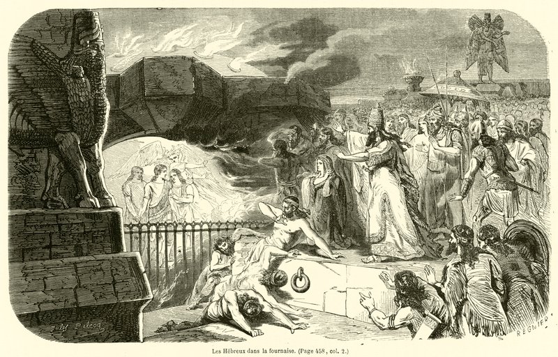 Die Hebräer im Feuerofen von French School