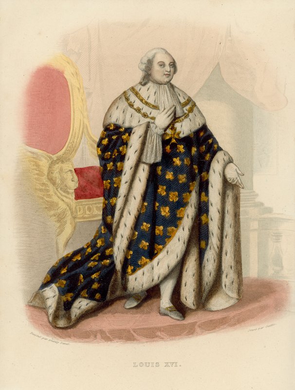 Ludwig XVI (kolorierte Gravur) von French School