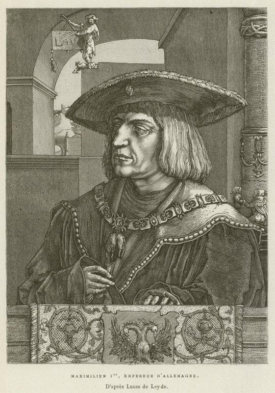 Maximilian I., Kaiser von Deutschland (Stich) von French School