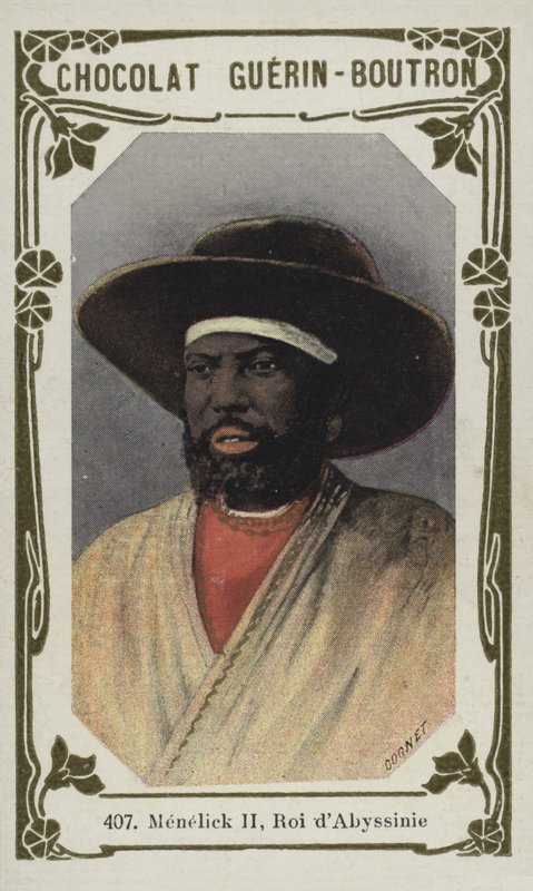 Menelik II., König von Abessinien von French School