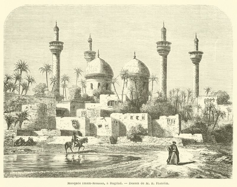 Imam-Moussa-Moschee in Bagdad (Gravur) von French School
