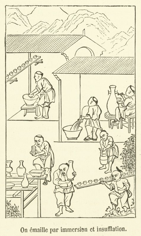 On emaille par immersion et insufflation von French School