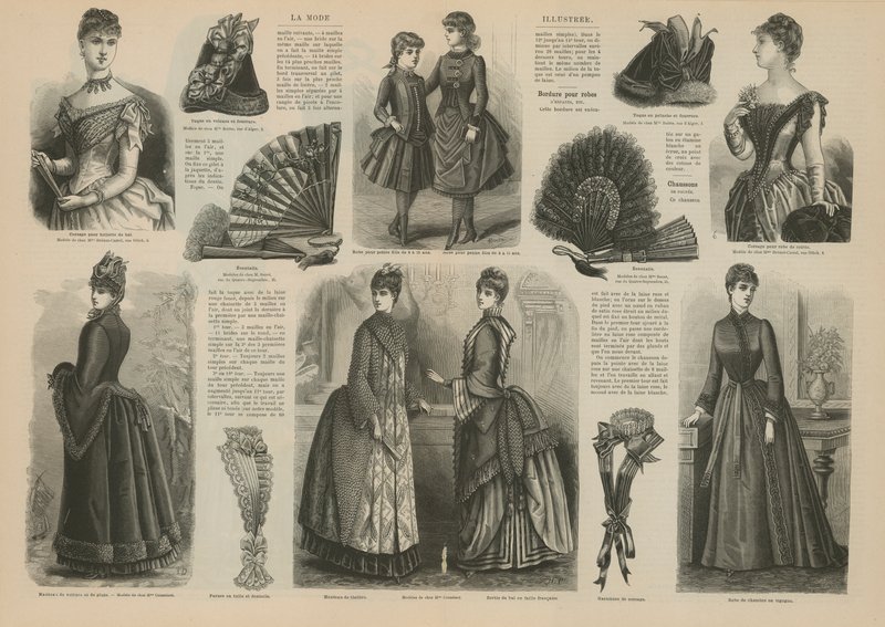 Seite aus La Mode Illustrée von French School