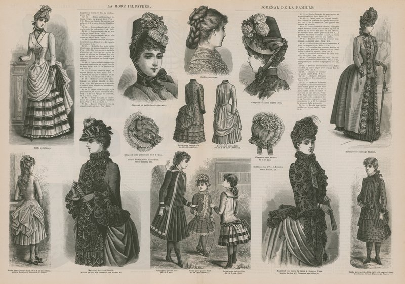 Seite aus La Mode Illustrée von French School