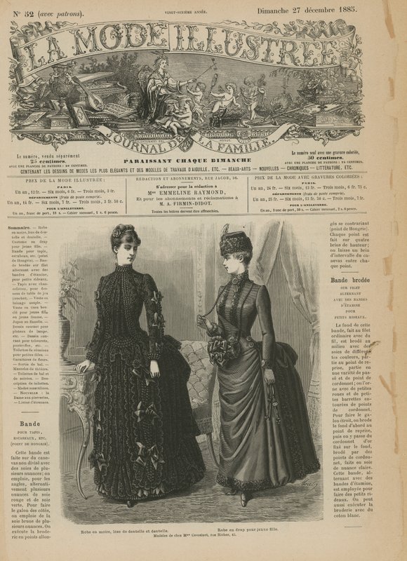 Seite aus La Mode Illustrée von French School