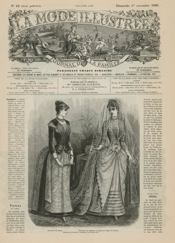 Seite aus La Mode Illustrée von French School