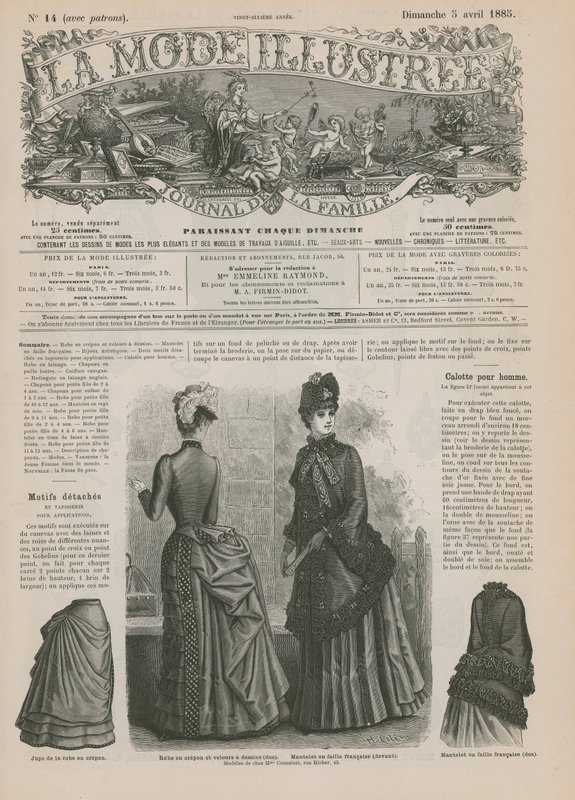Seite aus La Mode Illustrée von French School