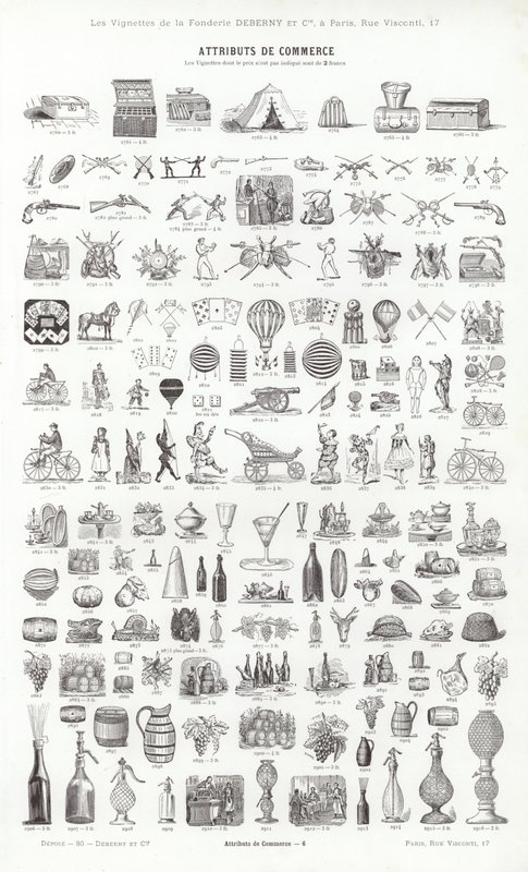 Seite aus Vignettes Typographiques von French School