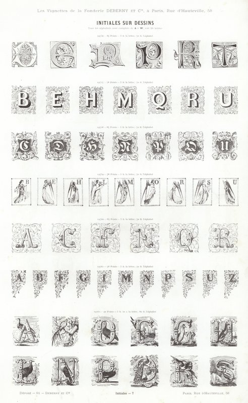 Seite aus Vignettes Typographiques von French School