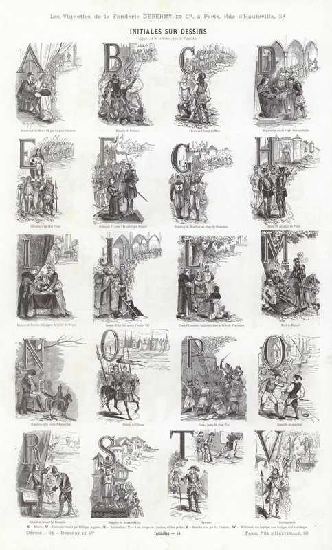 Seite aus Vignettes Typographiques von French School