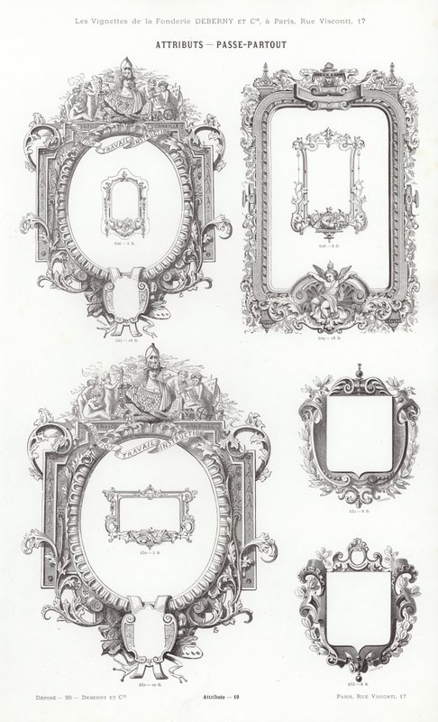 Seite aus Vignettes Typographiques von French School
