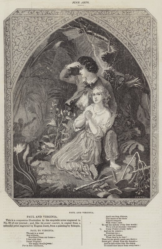 Paul und Virginia (Gravur) von French School