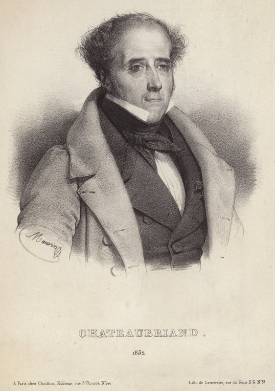 Porträt von Vicomte de Chateaubriand von French School