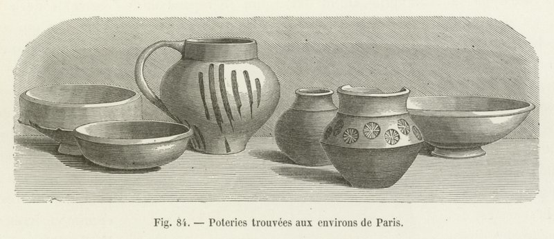 Töpferwaren in der Umgebung von Paris gefunden von French School