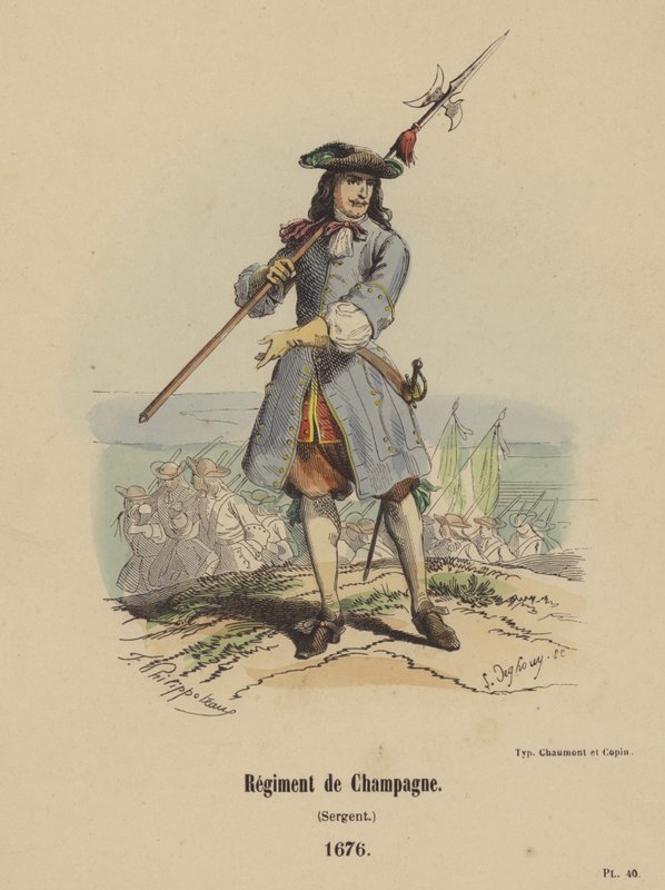 Regiment de Champagne, Sergeant von French School