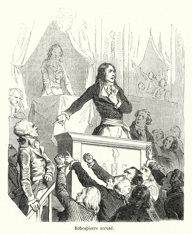 Robespierre beschuldigt von French School