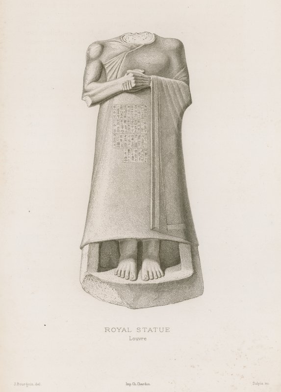 Königliche Statue, Louvre von French School