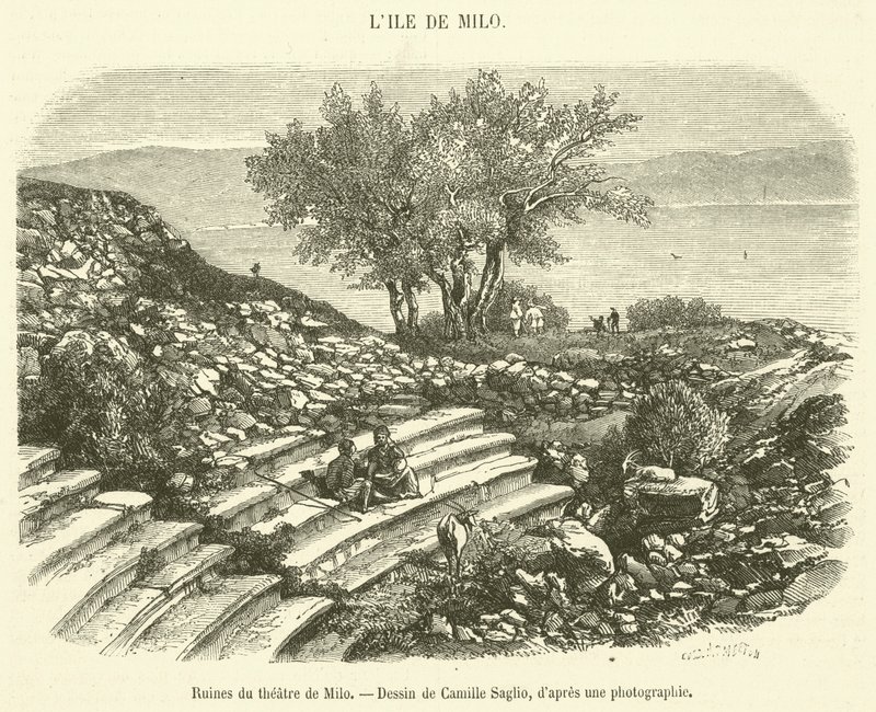 Ruinen des Theaters von Milo von French School