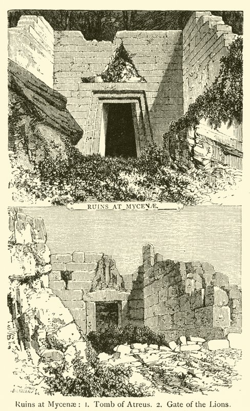 Ruinen von Mykene von French School