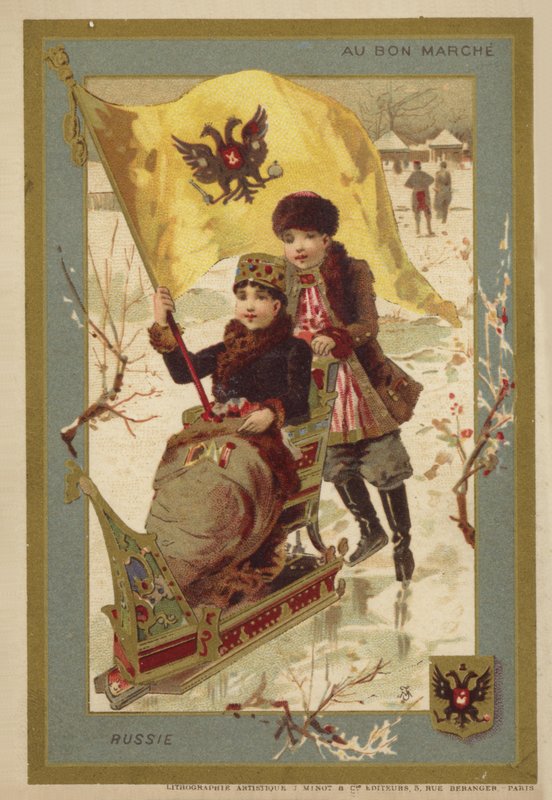 Russische Mädchen auf Eis von French School