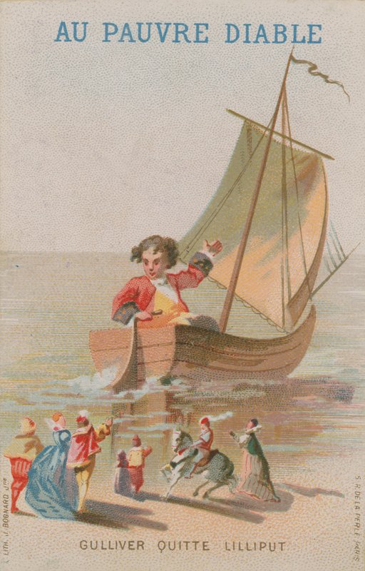 Szene aus Gullivers Reisen von French School