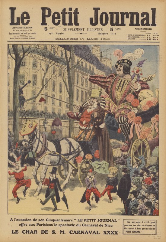 Szene vom Karneval in Nizza von French School