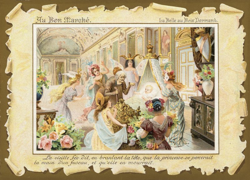 Dornröschen, Baby in der Wiege von French School