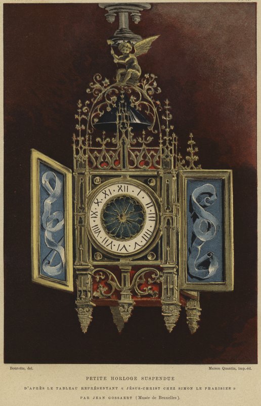 Kleine Hängeuhr von French School