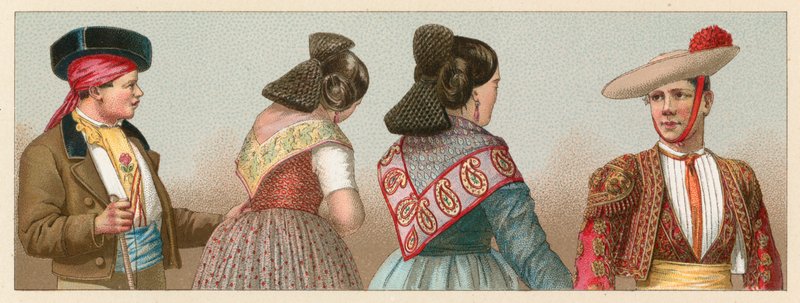 Spanische Tracht von French School