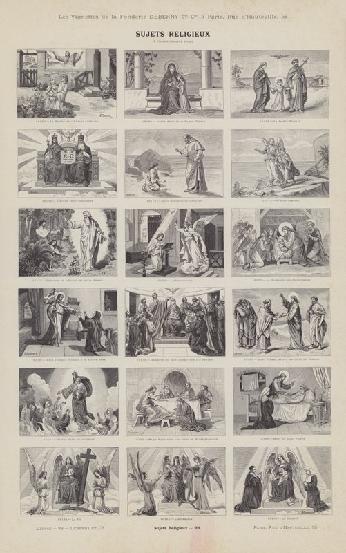 Religiöse Themen (Gravur) von French School