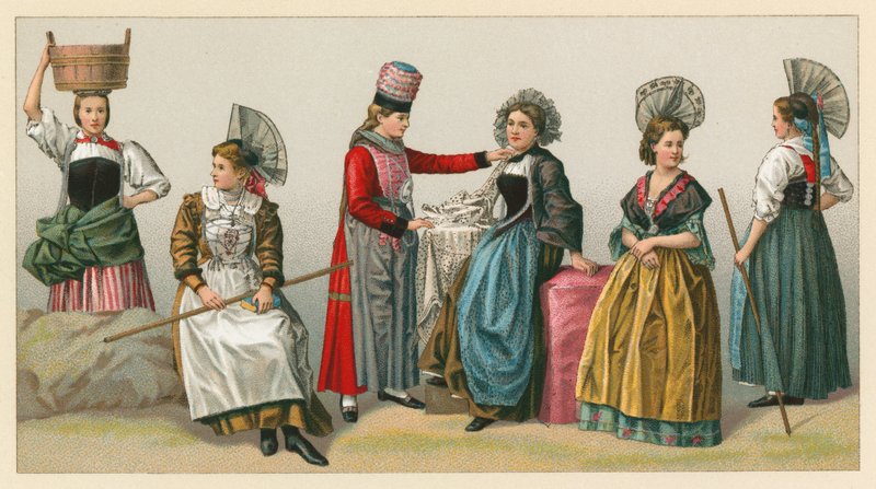 Schweizer Tracht von French School