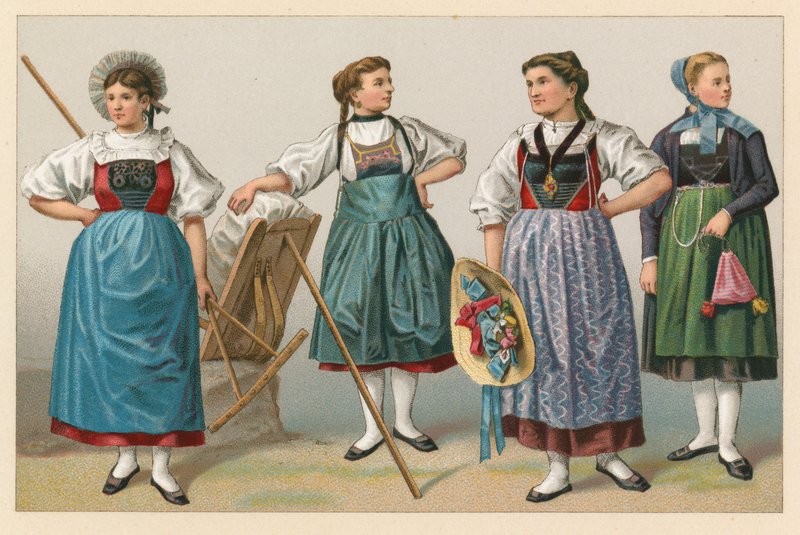 Schweizer Tracht von French School