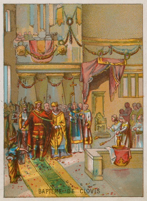 Die Taufe von König Clovis von French School