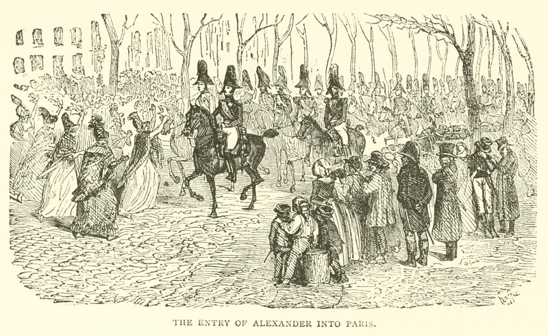 Der Einzug Alexanders in Paris (Gravur) von French School
