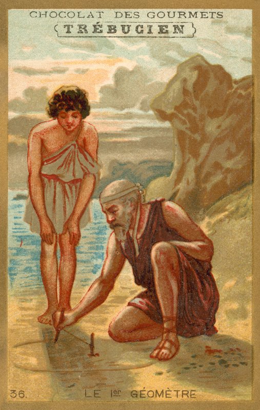 Der erste Geometer (Chromolitho) von French School