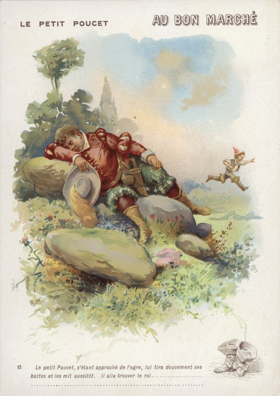 Däumling, schlafender Oger von French School