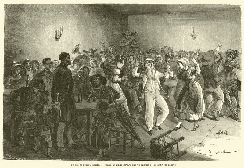 Eine Hochzeitsfeier in Salers von French School