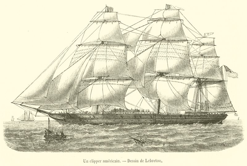 Ein amerikanischer Clipper von French School
