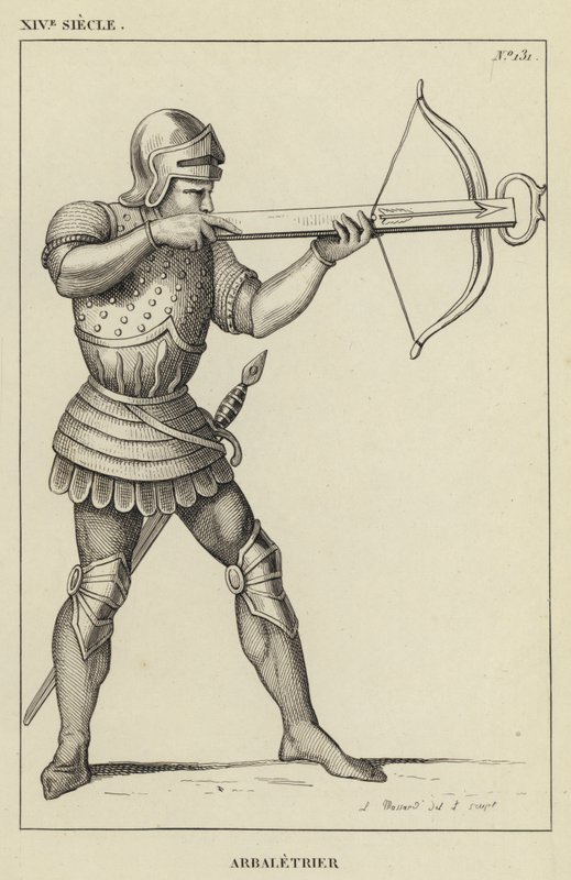 XIV Jahrhundert, Armbrustschütze von French School