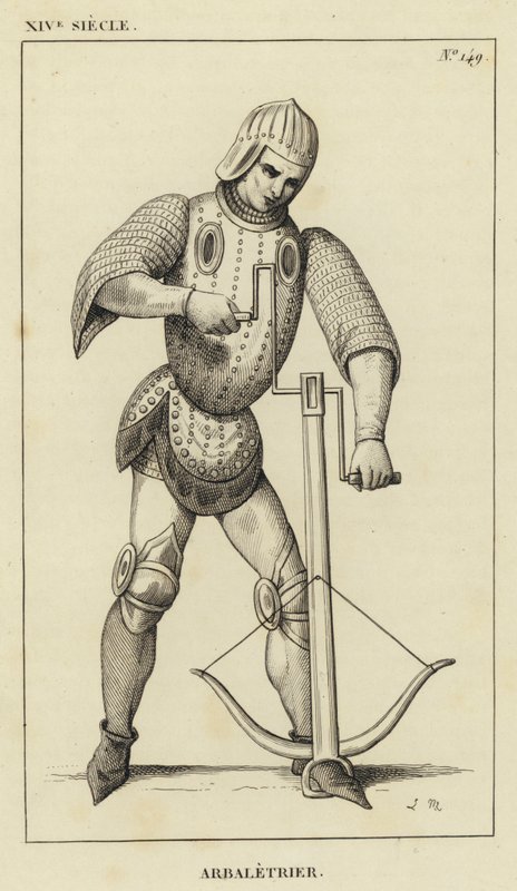 XIV Jahrhundert, Armbrustschütze von French School